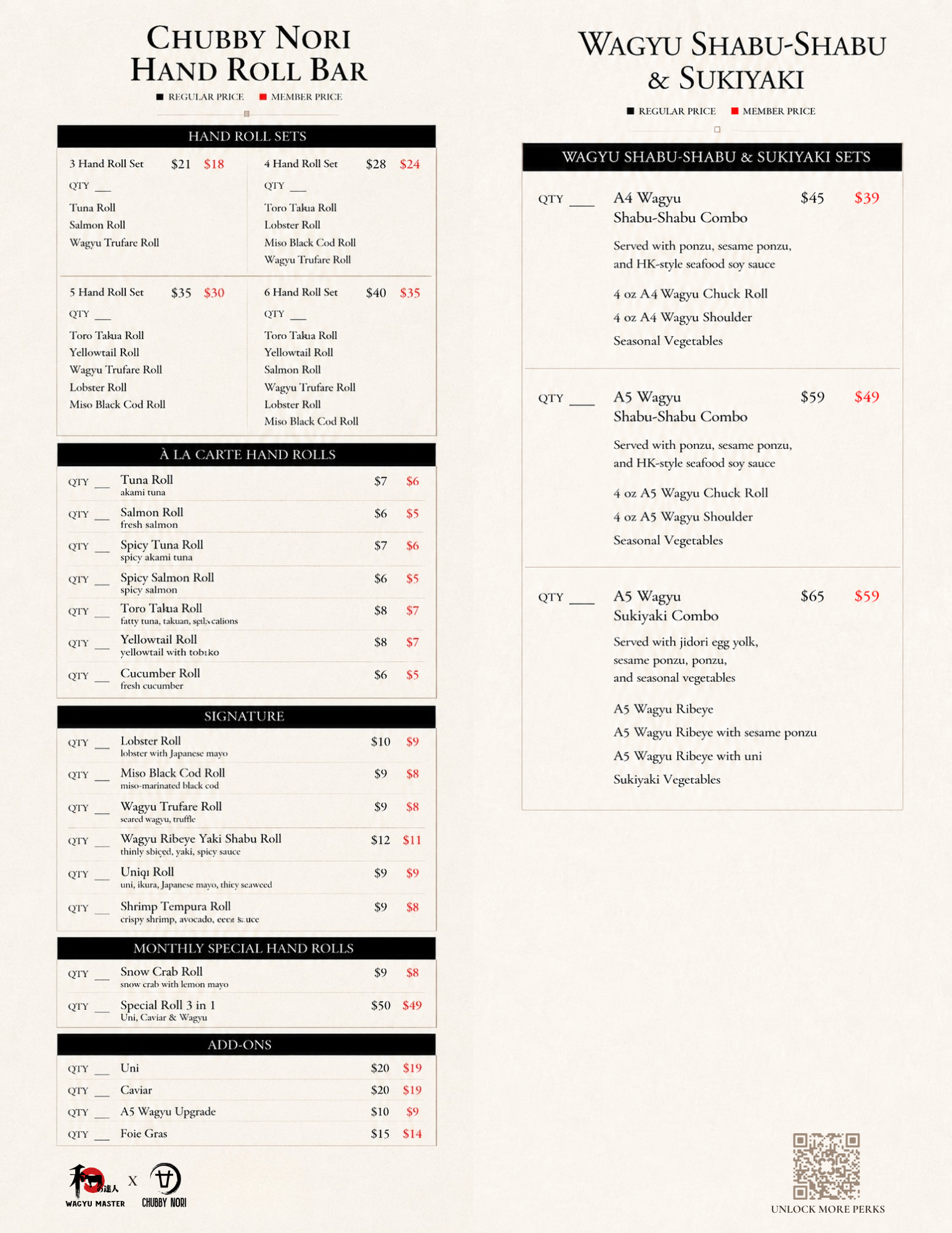 Chubby Nori | Menu New york